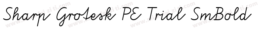 Sharp Grotesk PE Trial SmBold 15字体转换